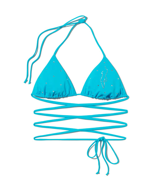 Las Olas Top | Bay Blue Rhinestone