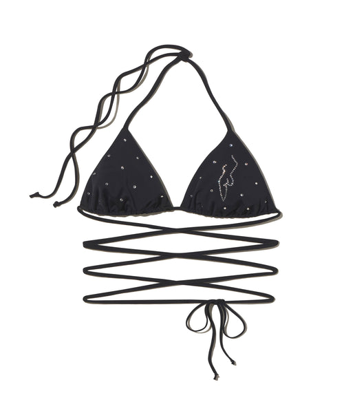 Las Olas Top | Black Rhinestone