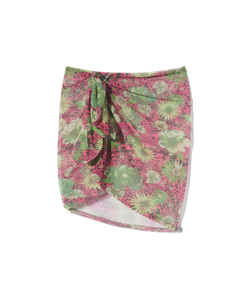 Selma Wrap | Pink Floral Zebra Wave