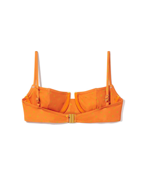 Sereia Top | Orange & Mustard Small Dot