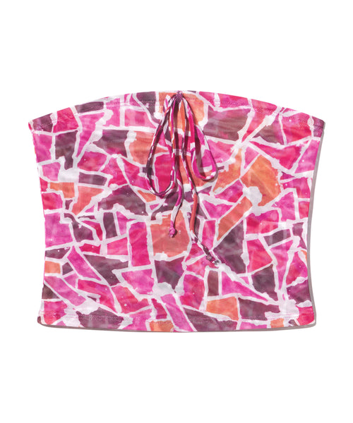 Zenni Tube Top | Pink Mosaic